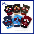 Yhao Children's Cartoon Fingerless Mittens Cute Animal Winter Knitted Gloves With Big Eyes